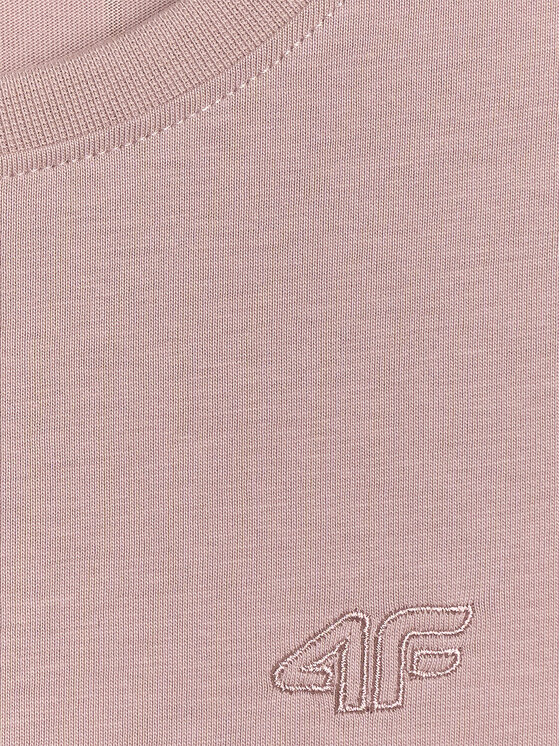 4F 4F T-Shirt BASIC+ Beżowy Oversize