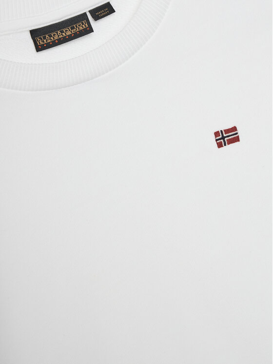Napapijri Napapijri Felpa Balis C 1 NP0A4G4L0021 D Bianco Regular Fit