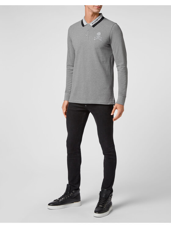 PHILIPP PLEIN PHILIPP PLEIN Polo 7099 Beżowy Regular Fit