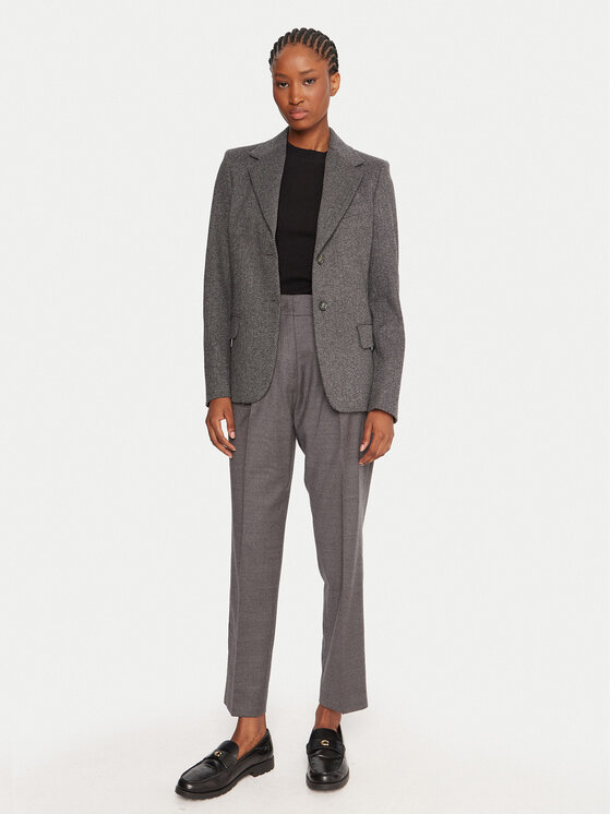 Weekend Max Mara Weekend Max Mara Kalhoty z materiálu Caldaia 2525136152 Šedá Regular Fit