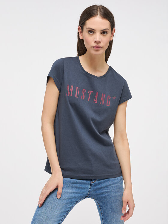 Mustang Mustang T-shirt Alina 1013222 Blu scuro Regular Fit