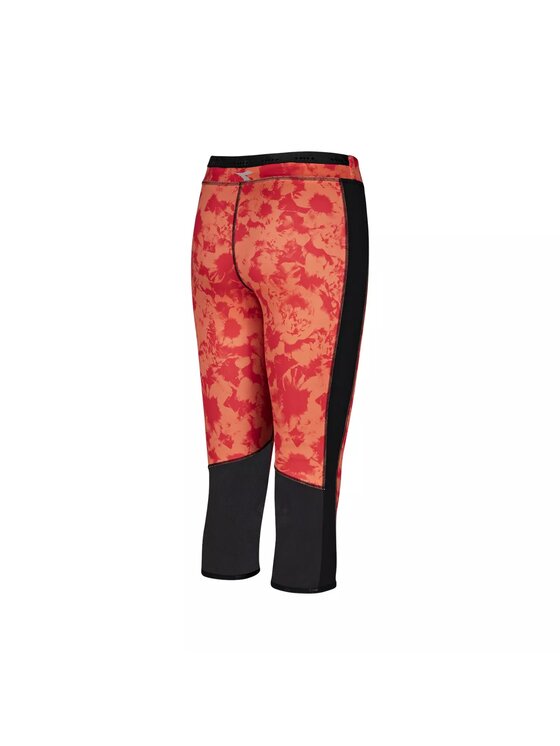Diadora Diadora Legginsy L. 3/4 REVERSIBLE TIGHTS BE ONE Czerwony Basic Fit