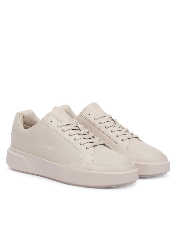 Calvin Klein Calvin Klein Sneakersy Chunky Cupsole Laceup Lth Wn YW0YW01947 Écru