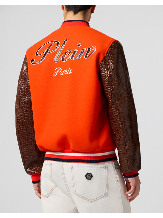 PHILIPP PLEIN PHILIPP PLEIN Kurtka bomber 29070 Pomarańczowy Regular Fit