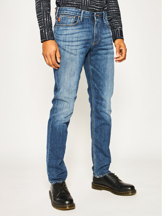 Emporio Armani Džinsai 3H1J06 1D5QZ 0942 Tamsiai mėlyna Slim Fit • Modivo.lt