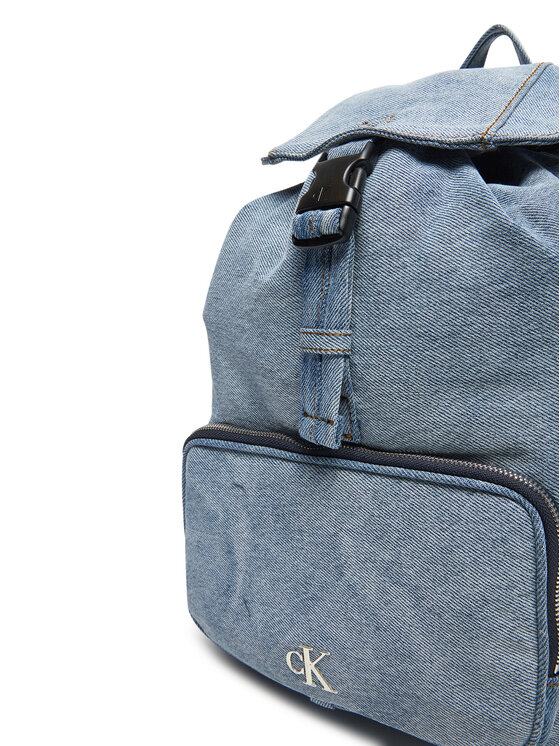 Calvin Klein Calvin Klein Nahrbtnik Denim Luna Mini Flap Backpack LV04F3216G Svetlo modra