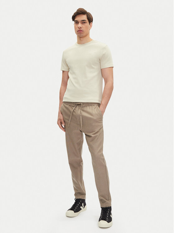 Mustang Mustang Штани з тканини Milano 1016330 Сірий Tapered Fit