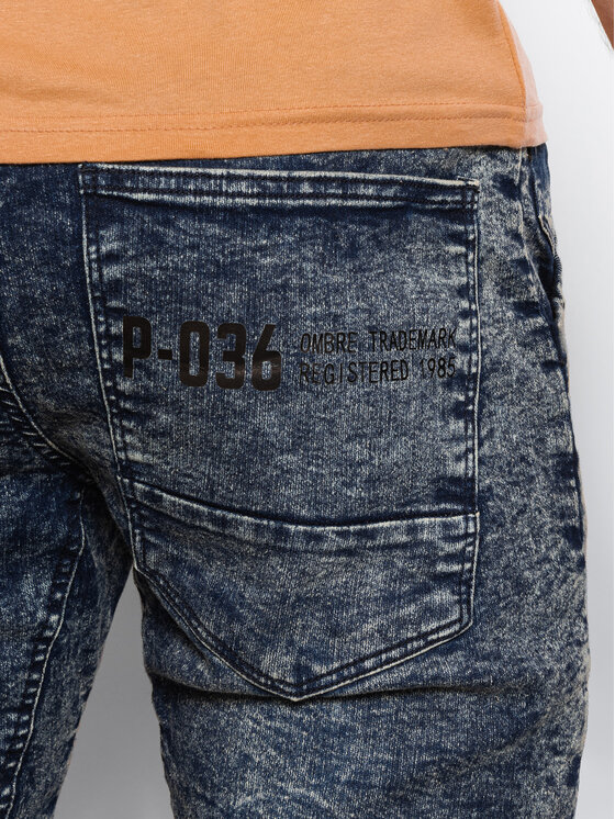 Ombre Ombre Jeansy OM-PADJ-0108 Modrá Jogger Fit