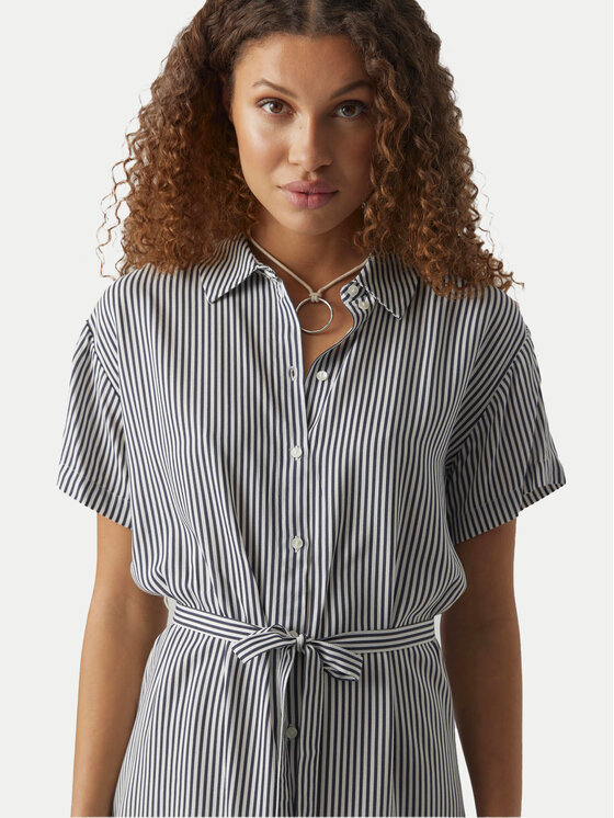 Vero Moda Vero Moda Košilové šaty Bumpy 10279684 Šedá Regular Fit