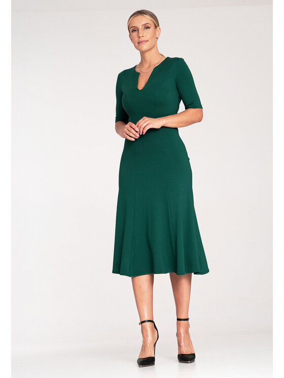 FIGL FIGL Sukienka koktajlowa M1033 Zielony Regular Fit