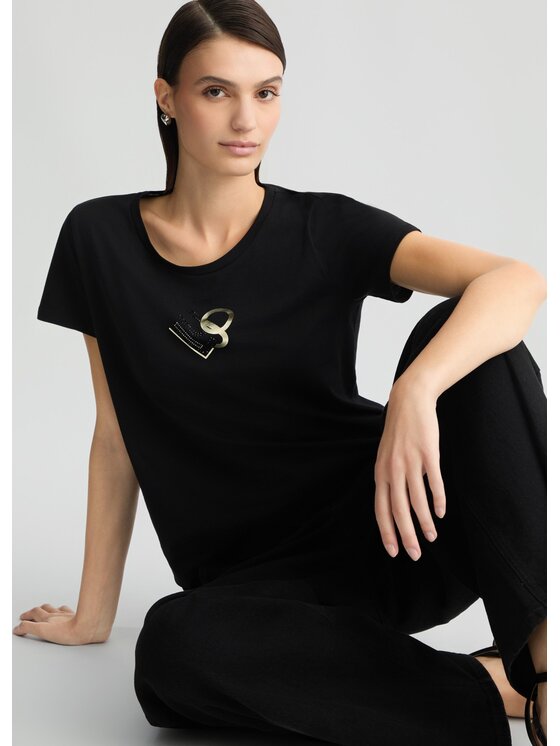 Liu Jo Liu Jo T-Shirt TA5170JS923M9121 Czarny Regular Fit