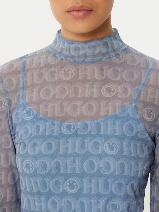 HUGO HUGO Sukienka codzienna Noella 50534704 Niebieski Slim Fit