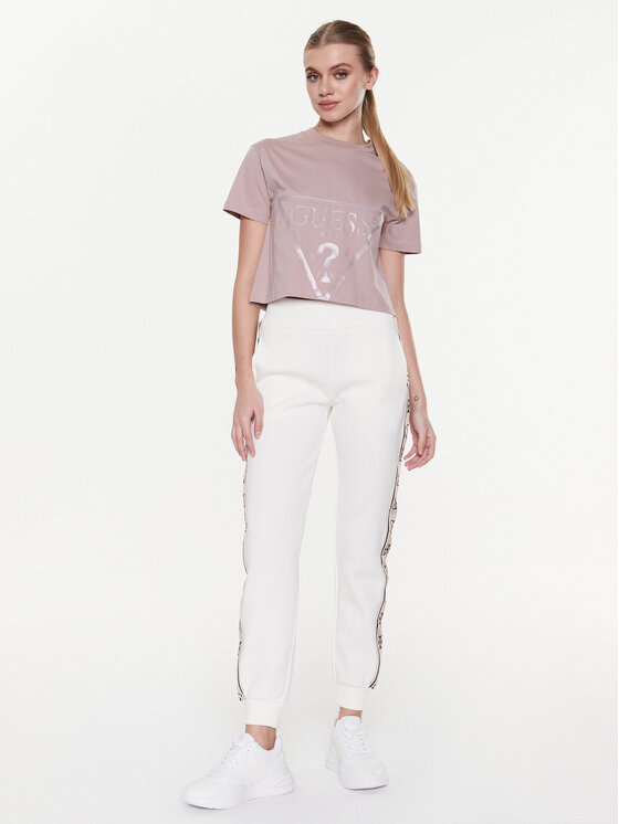 Guess Guess Футболка Adele V2YI06 K8HM0 Рожевий Boxy Fit
