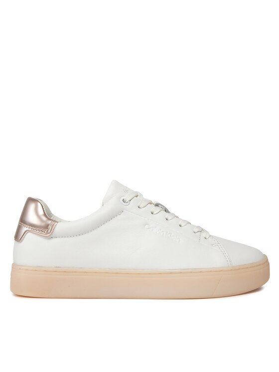 Sneakers Calvin Klein Cupsole Lace Up Pearl HW0HW01897 Alb