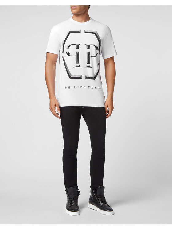 PHILIPP PLEIN PHILIPP PLEIN T-Shirt 439 Biały Regular Fit