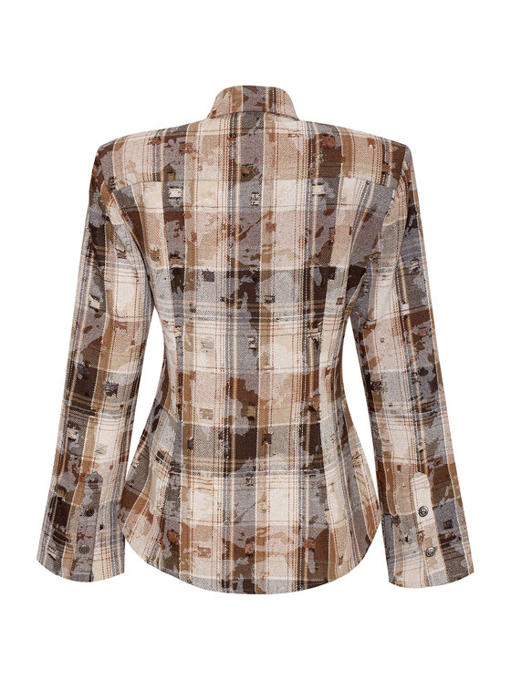 Magda Matyja Magda Matyja Koszula TEXAS SHIRT BROWN Brązowy Fitted Fit