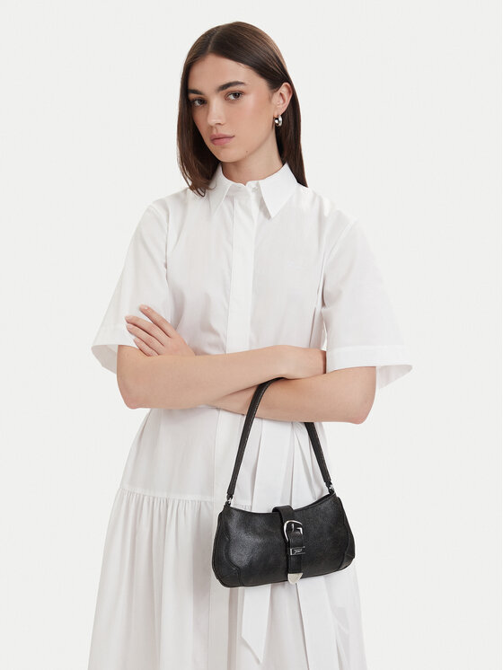 Tommy Jeans Geantă Tjw Cool Leather Shoulder Bag AW0AW18788 Negru