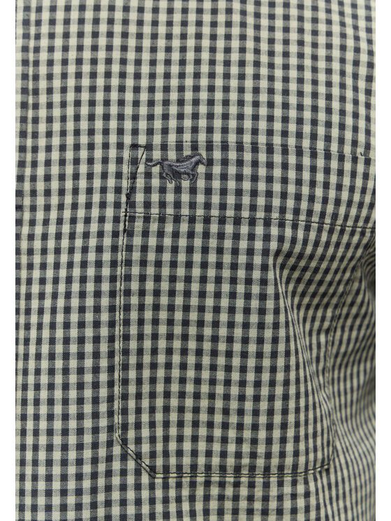 Mustang Mustang Koszula Chester Gingham Czarny Regular Fit