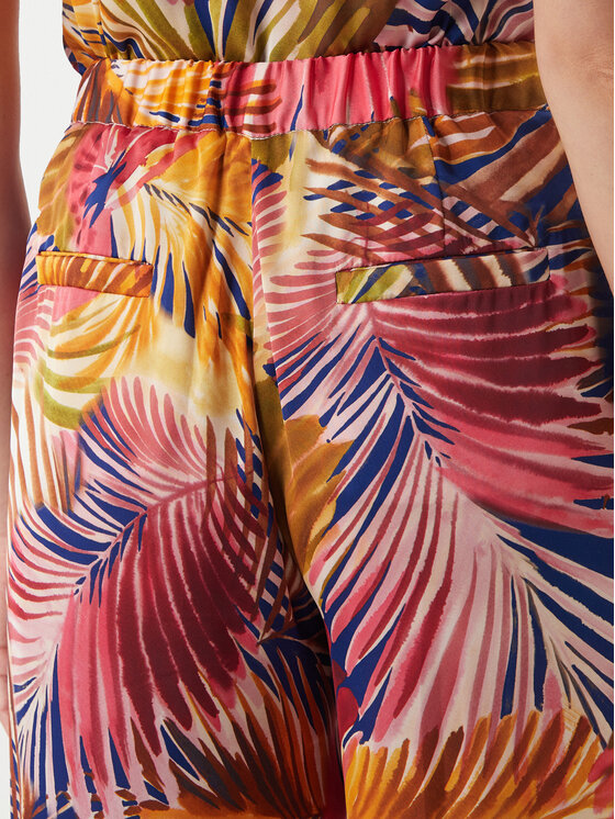 Morgan Morgan Текстилни панталони 261-PCHAU.F Цветен Wide Leg