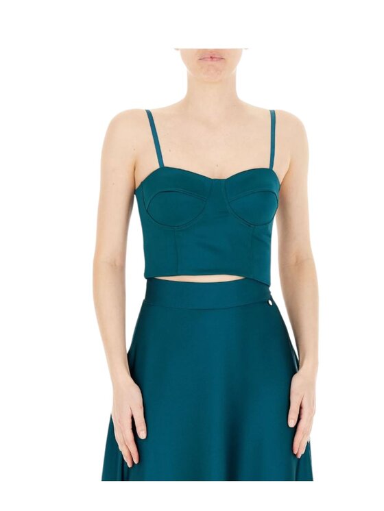 Rinascimento Rinascimento Τοπ top cropped Πράσινο Regular Fit