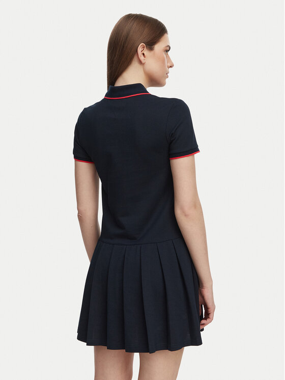 Tommy Jeans Tommy Jeans Kleid für den Alltag Tommy Badge DW0DW22328 Dunkelblau Relaxed Fit