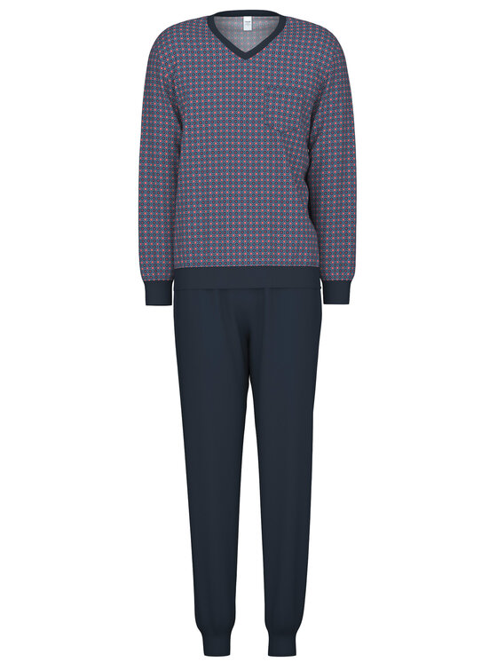 Calida Calida Pyžamo 42689 Tmavomodrá Regular Fit
