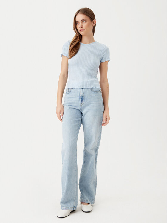 Noisy May Noisy May Majica Berry 27015446 Svetlo modra Slim Fit