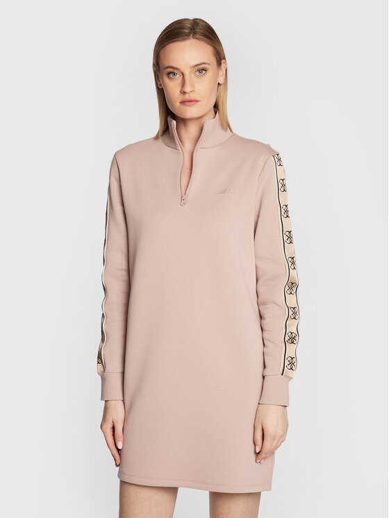 Guess Плетена рокля V3RK02 KA3P1 Розов Relaxed Fit