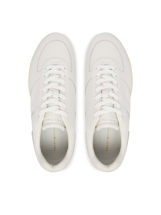 Tommy Hilfiger Tommy Hilfiger Sneakersy Th Vintage Low Runner Leather FW0FW09485 Biały