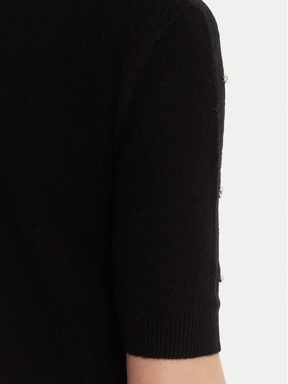 KAOS KAOS Džemper RI1KT021 Crna Regular Fit