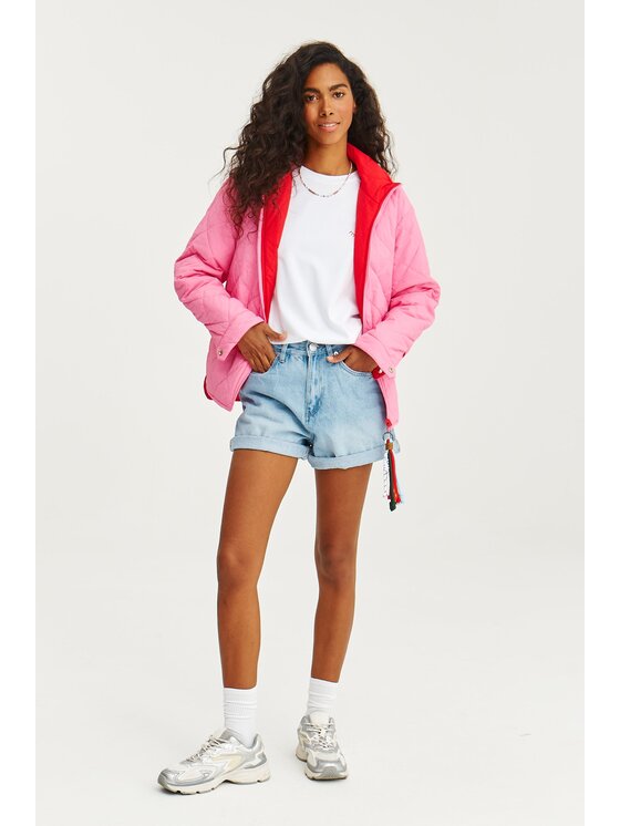 NAOKO NAOKO Prechodná bunda Poppy Strawberry Sorbet Červená Regular Fit