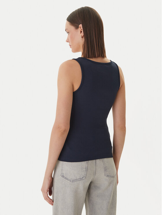 Guess Jeans Guess Jeans Топ W6GPZ2 KA0H1 Cиній Slim Fit