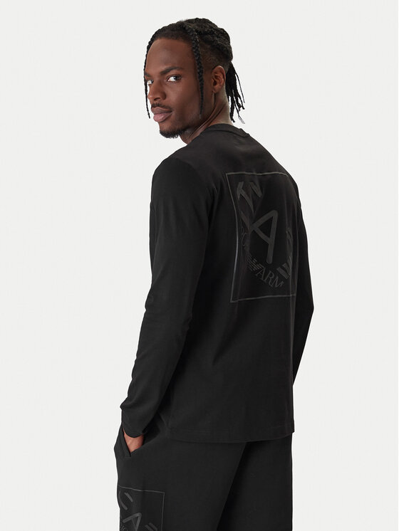 EA7 Emporio Armani EA7 Emporio Armani Pikkade varrukatega T-särk 7M001488 AF17789 UC001 Must Regular Fit