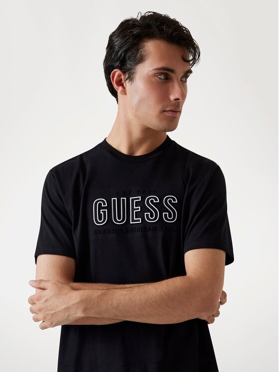 Guess Guess T-Shirt 177041 Czarny Classic Fit