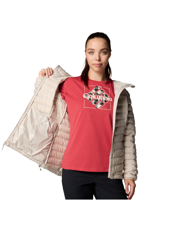 Columbia Columbia Kurtka przejściowa Columbia Westridge Hooded Down Jacket Beżowy Regular Fit