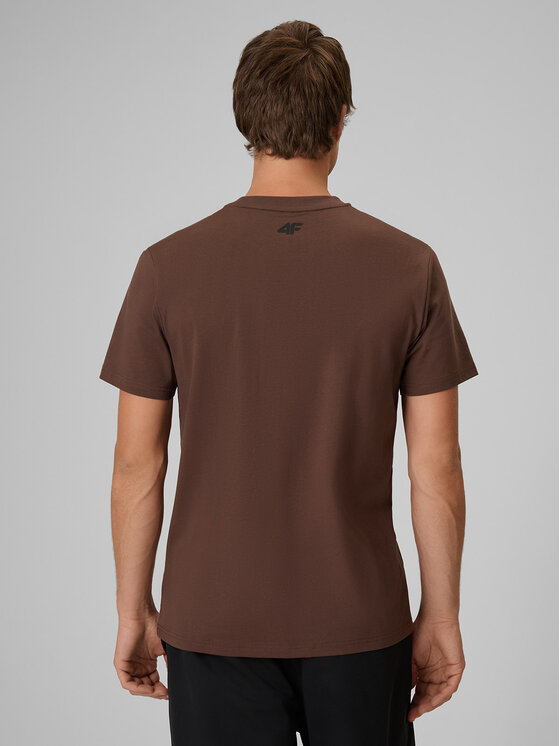 4F 4F T-Shirt CITY FORM Brązowy Regular Fit