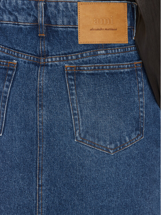 AMI PARIS AMI PARIS Farmer szoknya FSK235.DE0031 Kék Regular Fit