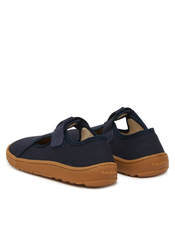 Froddo Froddo Kapcie Barefoot Canvas T-Bar G1700439 D Granatowy