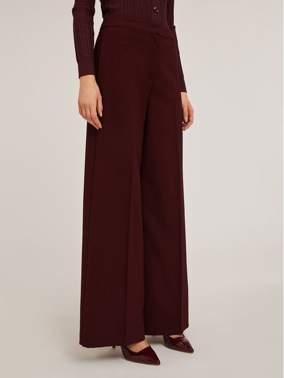Motivi Motivi Spodnie materiałowe P202Q003758N036 Bordowy Over Fit