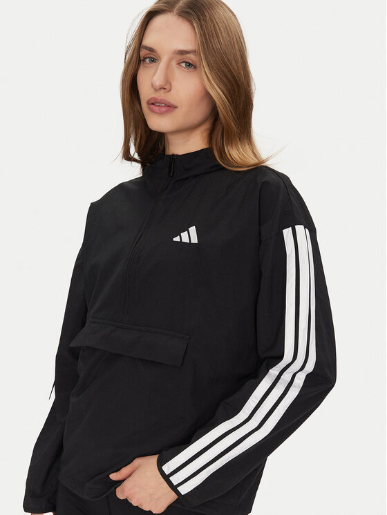 adidas adidas Jakna protiv vjetra Essentials 3-Stripes JE1312 Crna Regular Fit