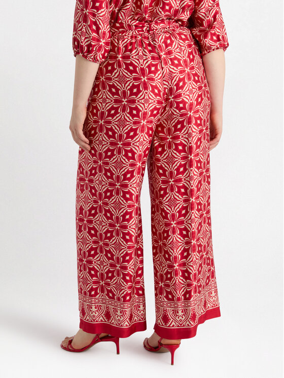 Fiorella Rubino Fiorella Rubino Pantaloni di tessuto P095L002274N0V6 Rosso Over Fit