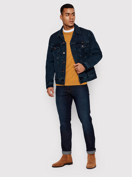 Wrangler Wrangler Kurtka jeansowa Authentic W410YN Granatowy Regular Fit