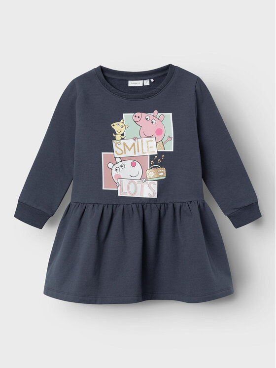 NAME IT Rochie de zi PEPPA PIG Namma 13231078 Bleumarin Regular Fit