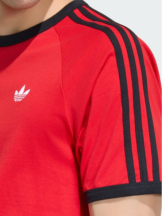 adidas adidas T-Shirt 3-Stripes Czerwony Regular Fit