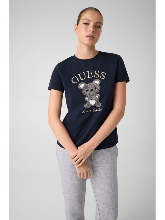 Guess Guess T-Shirt 185413 Niebieski Classic Fit
