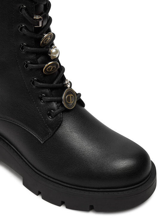TWINSET TWINSET Schnürstiefeletten 242TCP054 Schwarz