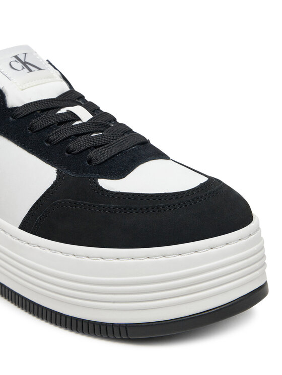Calvin Klein Jeans Calvin Klein Jeans Sneakersy Bold Flatf Low Lace Mix YW0YW01742 Biały