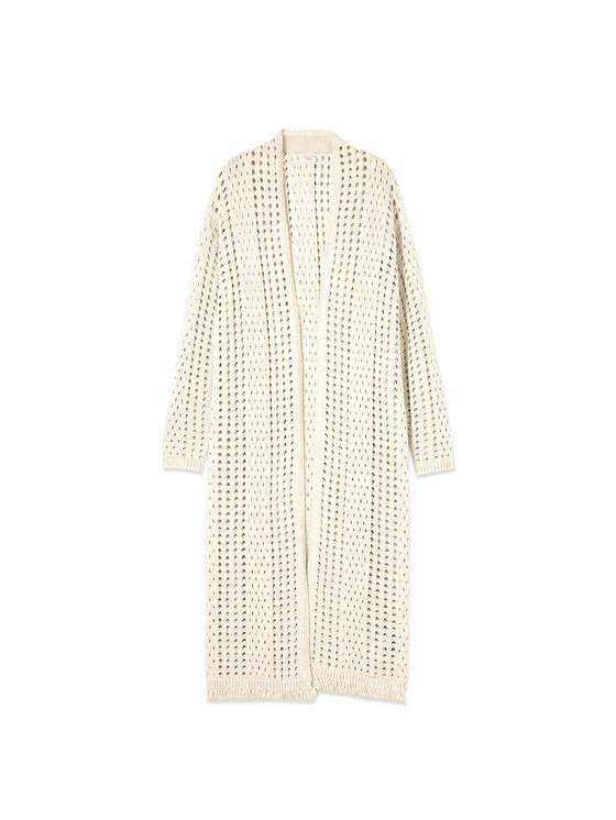 Oltre Oltre Cardigan M577E001972N013 Argento Baggy Fit