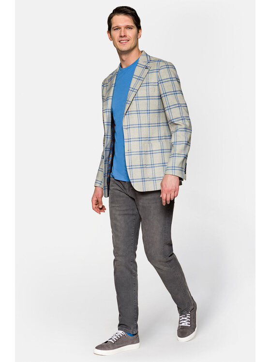 Lancerto Lancerto Marynarka Billings Szary Slim Fit