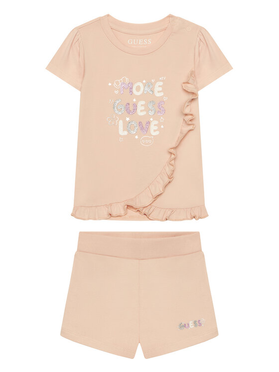 Guess Guess Set pentru bebeluși A6GG10 K6YW4 Roz deschis Regular Fit
